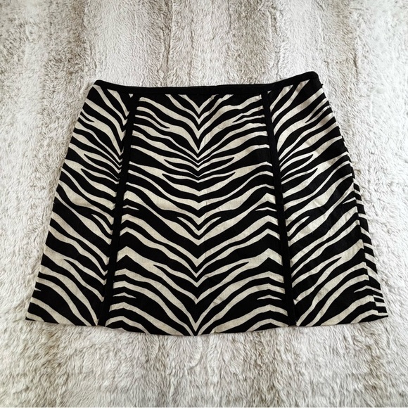 J. Crew Dresses & Skirts - J.Crew Linen Zebra Print Skirt Size 10
